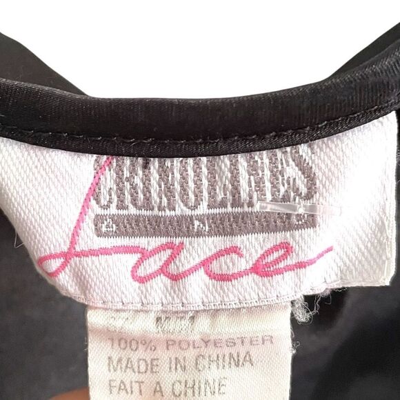 CRINOLINES AND LACE Vintage Nightie Chemise
Black With White Trim M - Picture 5 of 5